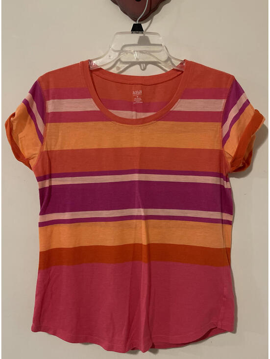 a.n.a Tops - ANA Womens Medium Striped Colorful Short-Sleeved Cotton Shirt! A4604
